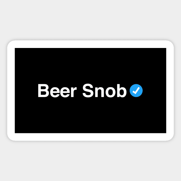Verified Beer Snob - Funny Gift for Men, Women and Adults Sticker by tommartinart